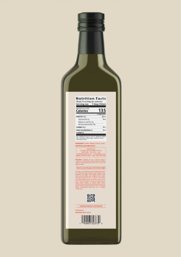 Samad's Spanish 100 % All Natural Extra Virgin Olive Oil 750 ML Glass