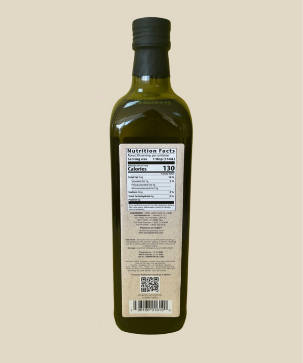 Samad's Turkish 100 % Natural Extra Virgin Olive Oil 750 ML Glass