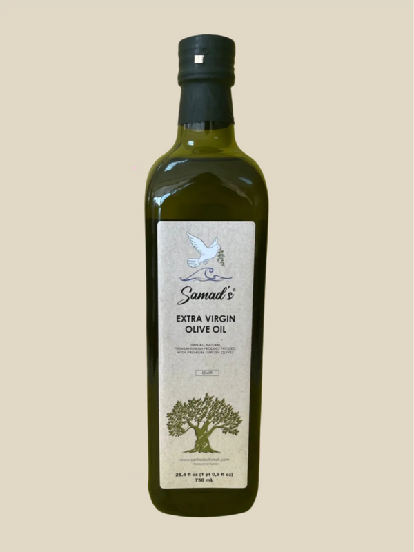 Samad's Turkish 100 % All Natural Extra Virgin Olive Oil 750 ML Glass
